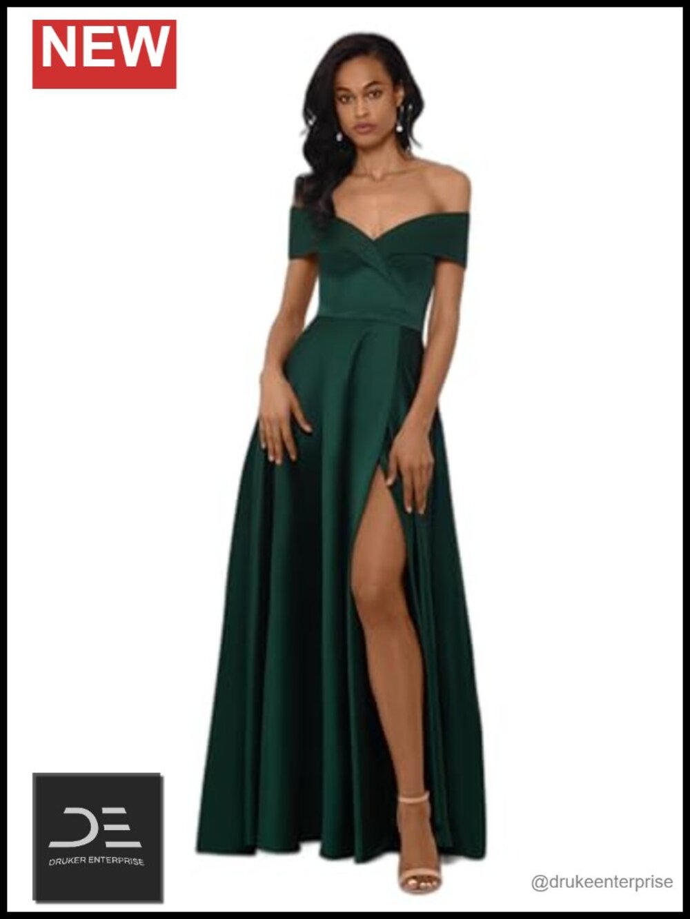 Off Shoulder Sweetheart Satin Floor Length Formal Dress